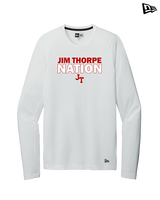 Jim Thorpe Area HS Track & Field Nation Blue Shirt - New Era Performance Long Sleeve