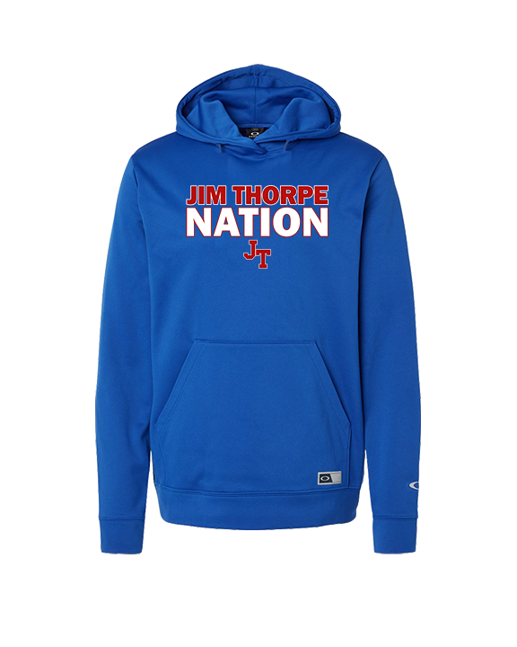 Jim Thorpe Area HS Track & Field Nation Blue Shirt - Oakley Performance Hoodie