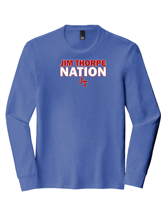 Jim Thorpe Area HS Track & Field Nation Blue Shirt - Tri-Blend Long Sleeve