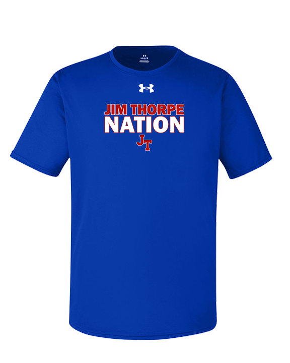 Jim Thorpe Area HS Track & Field Nation Blue Shirt - Under Armour Mens Team Tech T-Shirt