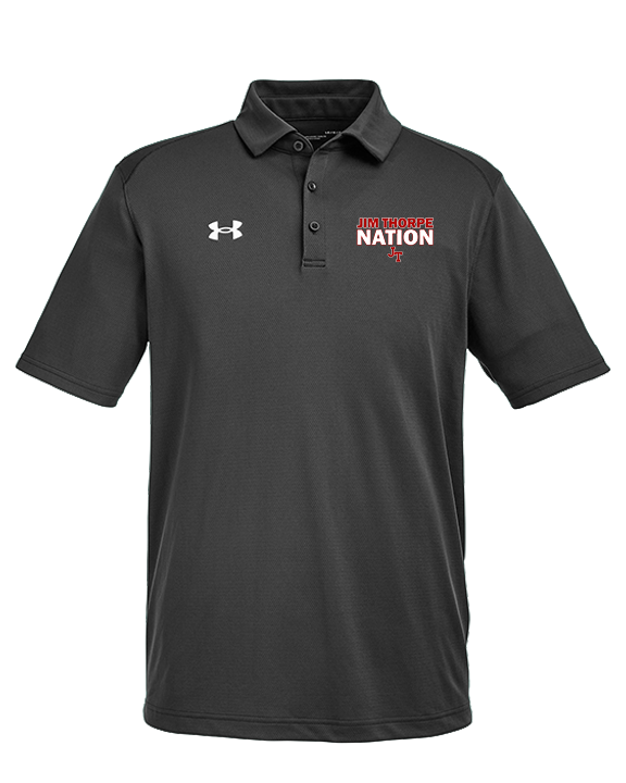Jim Thorpe Area HS Track & Field Nation Blue Shirt - Under Armour Mens Tech Polo