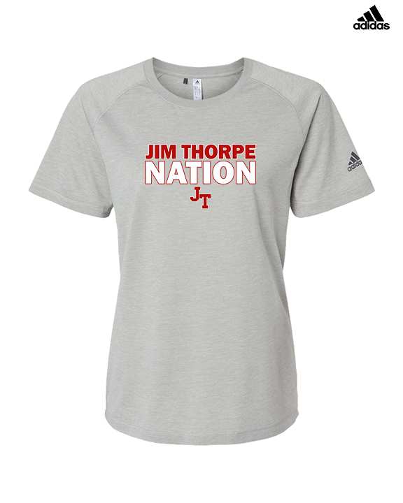 Jim Thorpe Area HS Track & Field Nation Blue Shirt - Womens Adidas Performance Shirt
