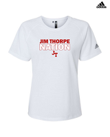 Jim Thorpe Area HS Track & Field Nation Blue Shirt - Womens Adidas Performance Shirt