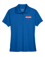 Jim Thorpe Area HS Track & Field Nation Blue Shirt - Womens Polo