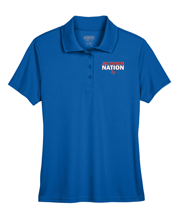 Jim Thorpe Area HS Track & Field Nation Blue Shirt - Womens Polo