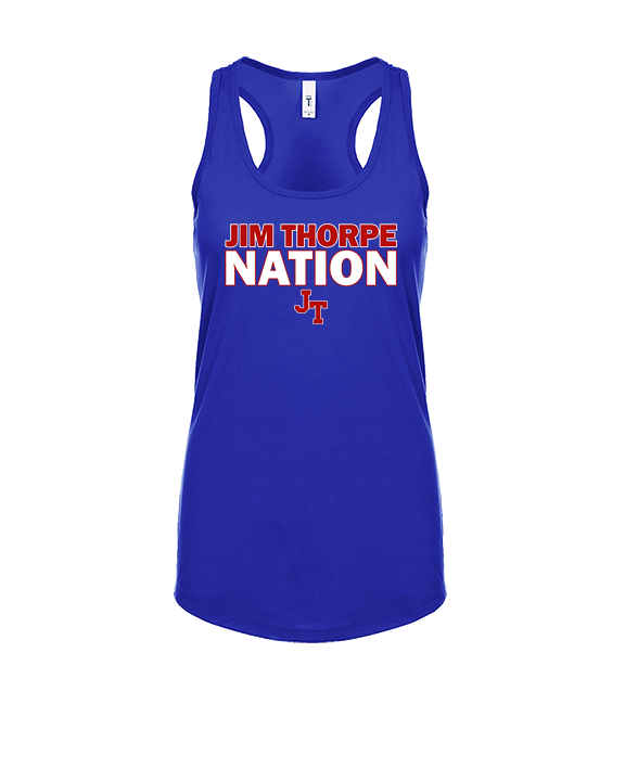 Jim Thorpe Area HS Track & Field Nation Blue Shirt - Womens Tank Top