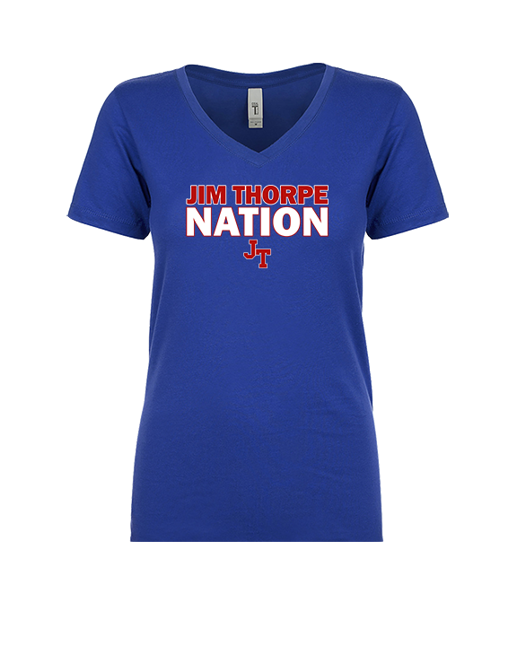 Jim Thorpe Area HS Track & Field Nation Blue Shirt - Womens Vneck