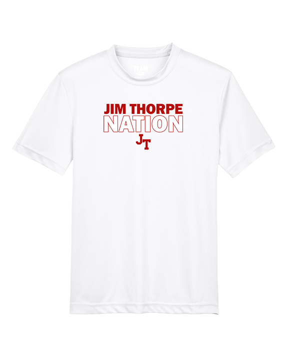 Jim Thorpe Area HS Track & Field Nation Blue Shirt - Youth Performance Shirt