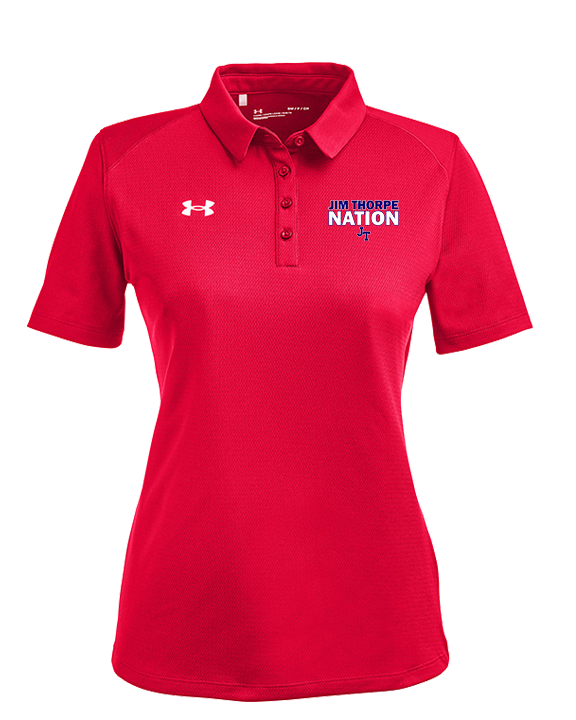 Jim Thorpe Area HS Track & Field Nation Red Shirt - Under Armour Ladies Tech Polo