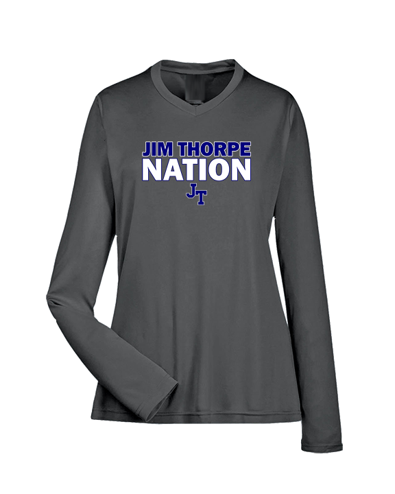 Jim Thorpe Area HS Track & Field Nation Red Shirt - Womens Performance Longsleeve
