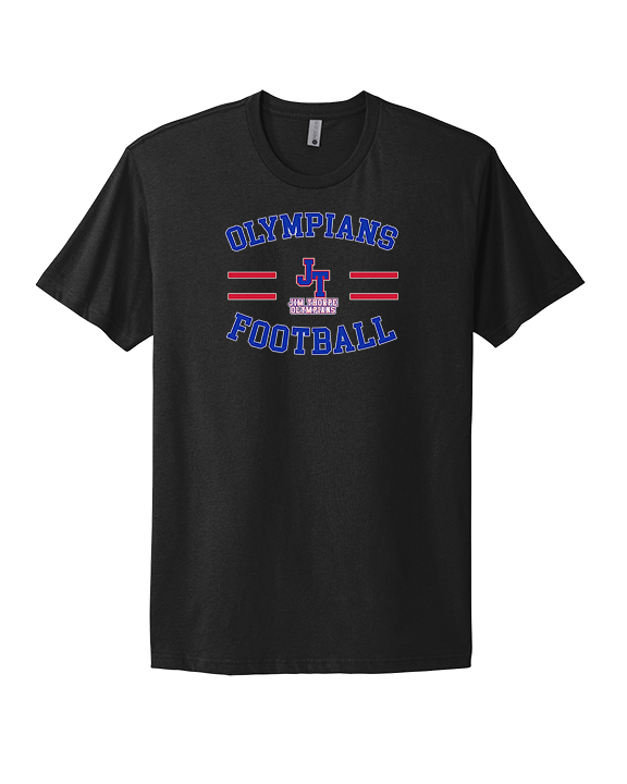 Jim Thorpe Football Curve - Mens Select Cotton T-Shirt