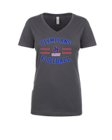 Jim Thorpe Football Curve - Womens V-Neck