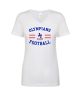 Jim Thorpe Football Curve - Womens V-Neck