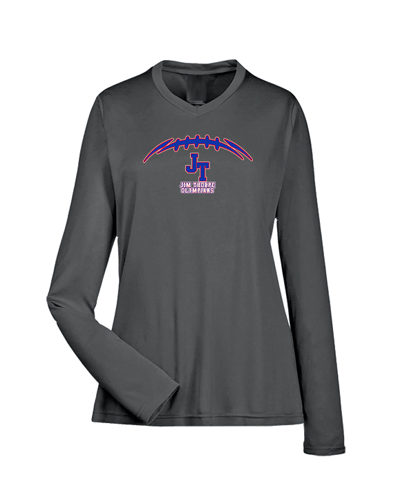 Jim Thorpe Football Laces - Womens Performance Longsleeve