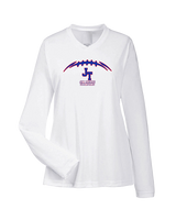 Jim Thorpe Football Laces - Womens Performance Longsleeve