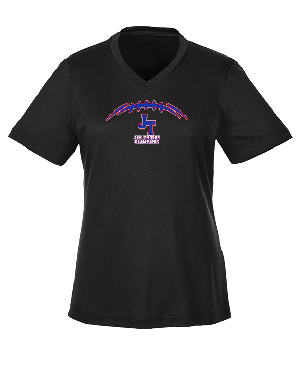 Jim Thorpe Football Laces - Womens Performance Shirt