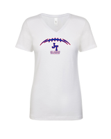 Jim Thorpe Football Laces - Womens Vneck