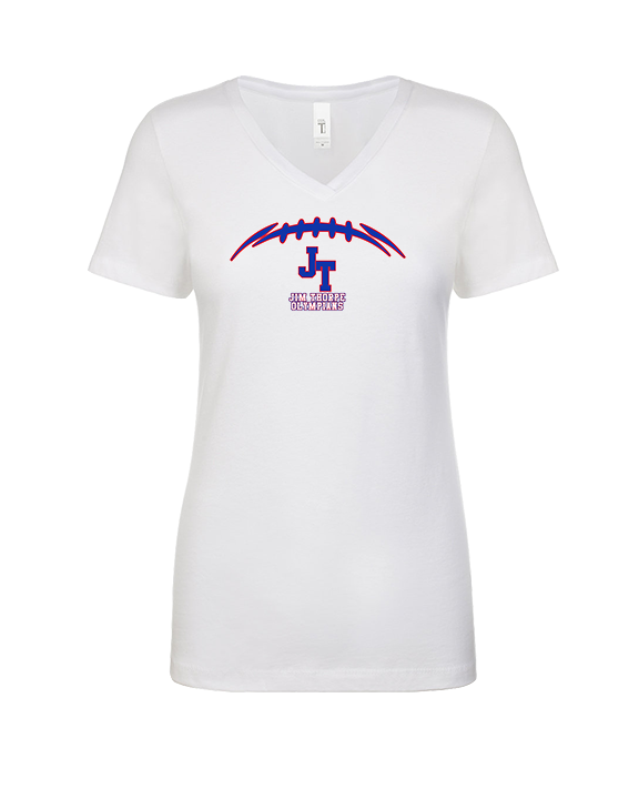 Jim Thorpe Football Laces - Womens Vneck