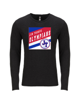 Jim Thorpe Football Square - Tri-Blend Long Sleeve