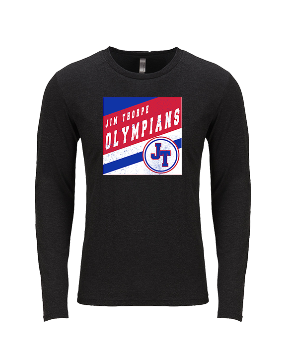 Jim Thorpe Football Square - Tri-Blend Long Sleeve