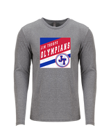 Jim Thorpe Football Square - Tri-Blend Long Sleeve
