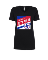 Jim Thorpe Football Square - Womens Vneck