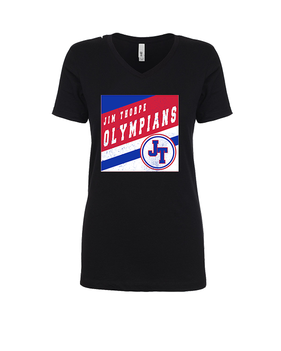 Jim Thorpe Football Square - Womens Vneck