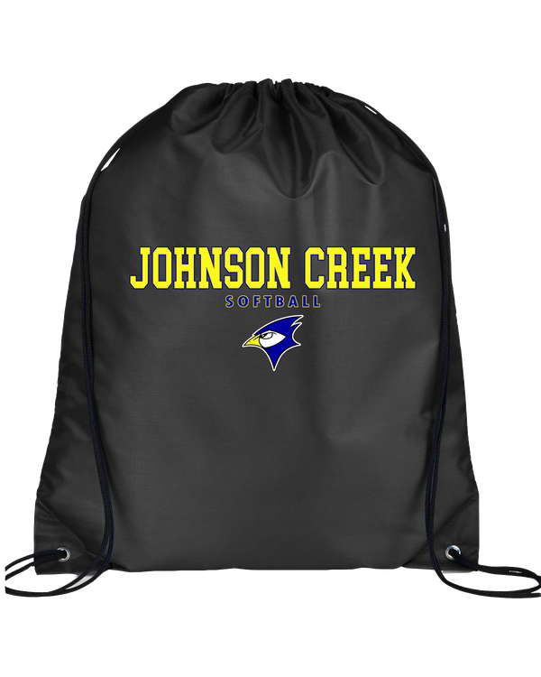 Johnson Creek HS Softball Block - Drawstring Bag