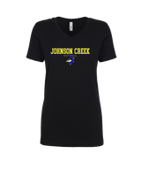 Johnson Creek HS Softball Block - Womens V-Neck
