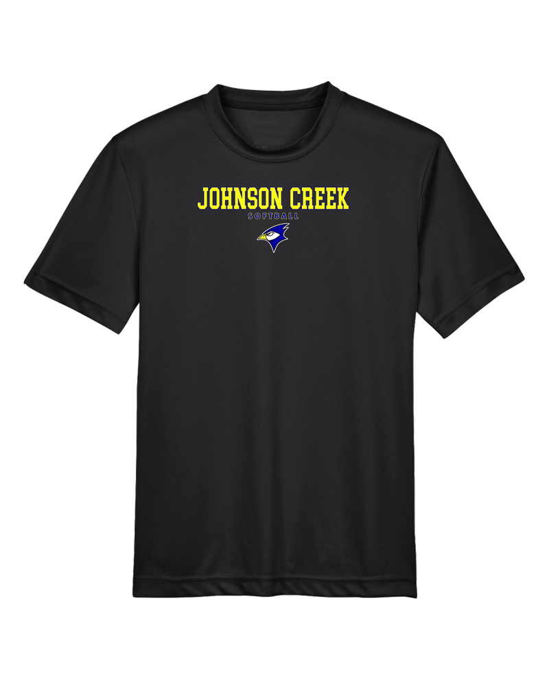 Johnson Creek HS Softball Block - Youth Performance T-Shirt
