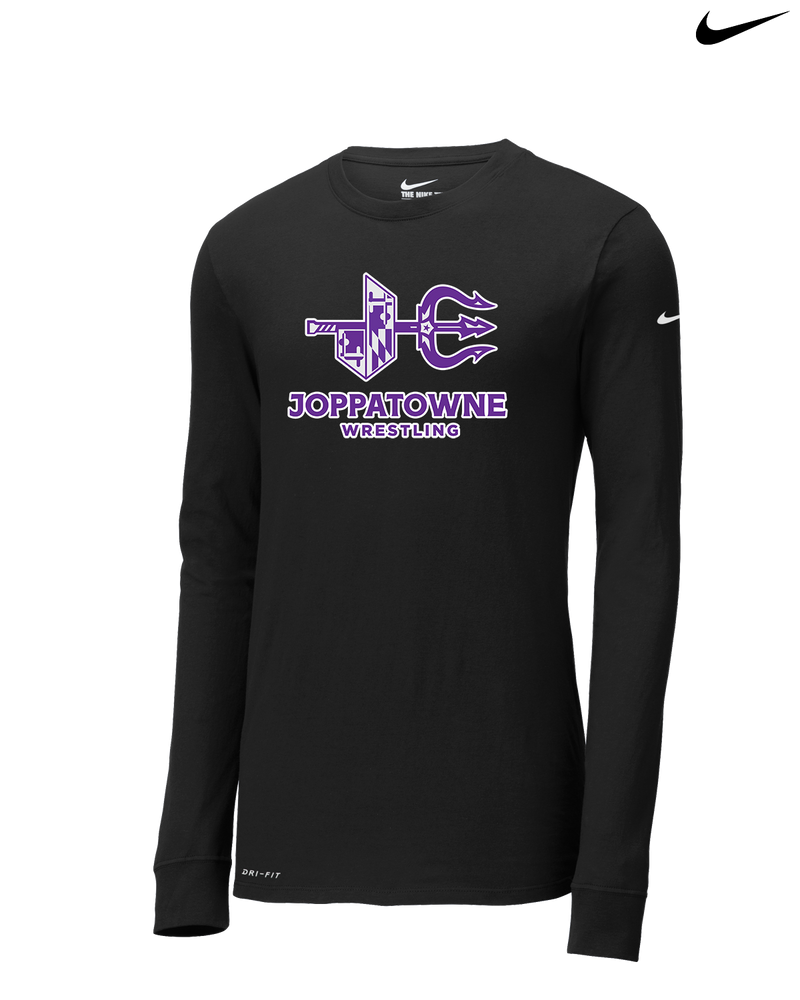 Joppatowne HS Wrestling Logo - Nike Dri-Fit Poly Long Sleeve