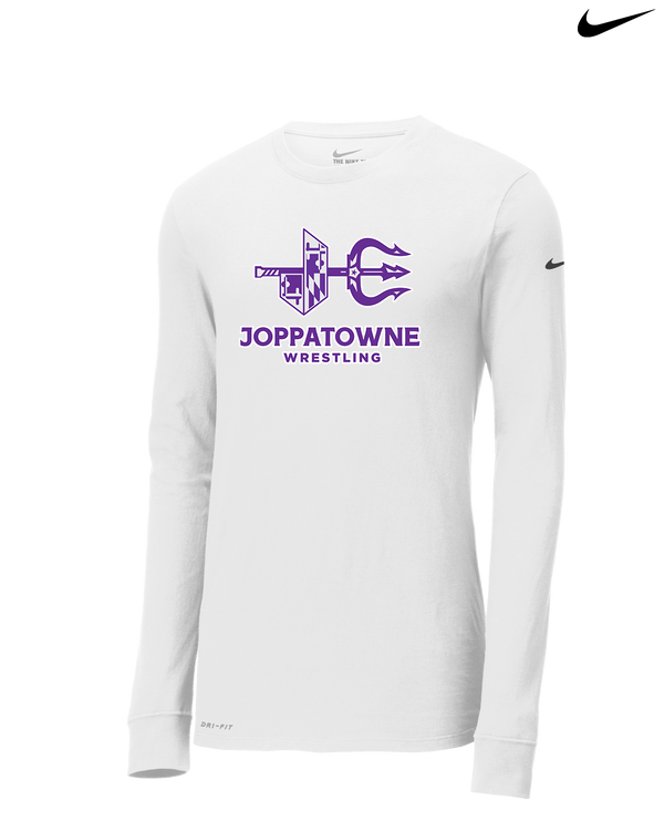 Joppatowne HS Wrestling Logo - Nike Dri-Fit Poly Long Sleeve