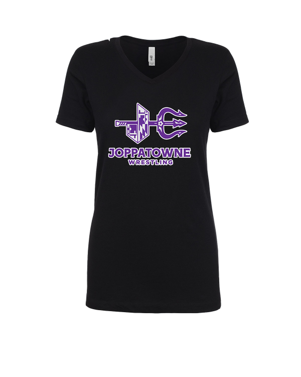 Joppatowne HS Wrestling Logo - Womens V-Neck