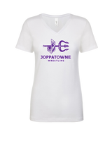 Joppatowne HS Wrestling Logo - Womens V-Neck