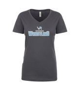 Kealakehe HS Wrestling Waveriders - Womens V-Neck