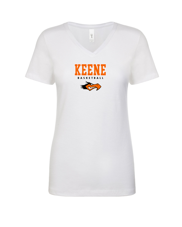 Keene HS Girls Basketball Block - Womens V-Neck
