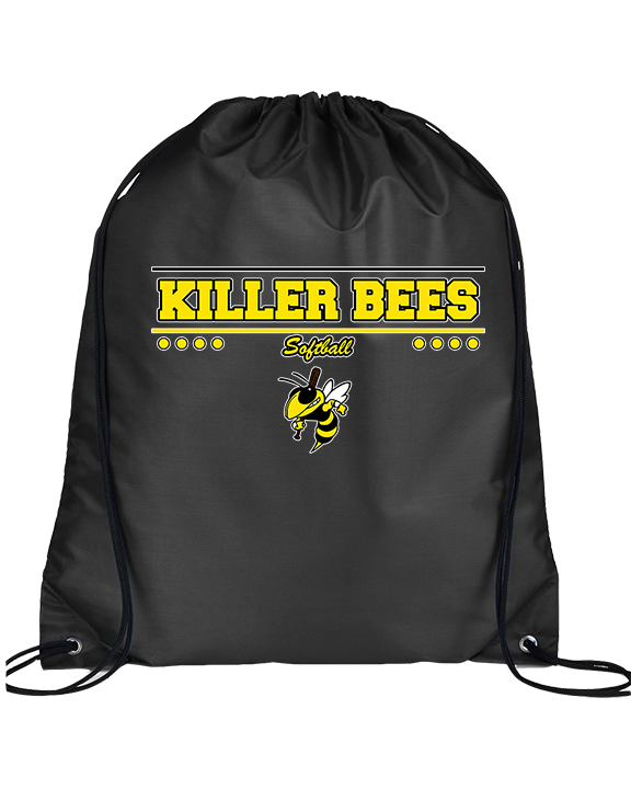 Killer Bees Softball Border - Drawstring Bag