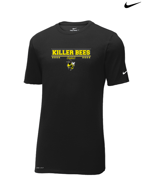 Killer Bees Softball Border - Mens Nike Cotton Poly Tee