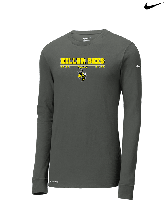 Killer Bees Softball Border - Mens Nike Longsleeve