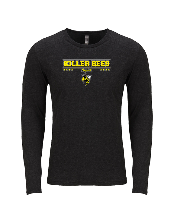 Killer Bees Softball Border - Tri-Blend Long Sleeve