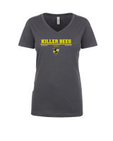 Killer Bees Softball Border - Womens V-Neck