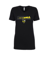 Killer Bees Softball Cut - Womens Vneck