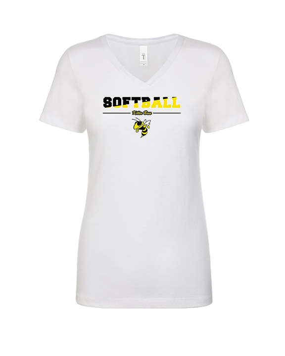 Killer Bees Softball Cut - Womens Vneck