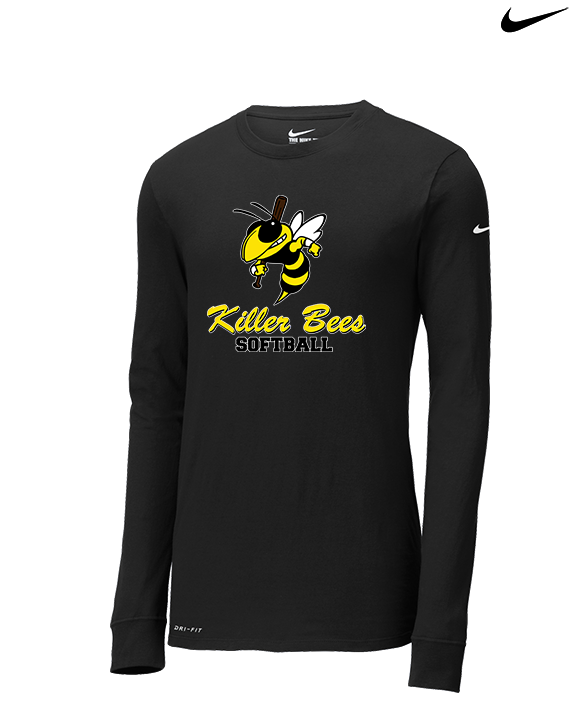 Killer Bees Softball Shadow - Mens Nike Longsleeve