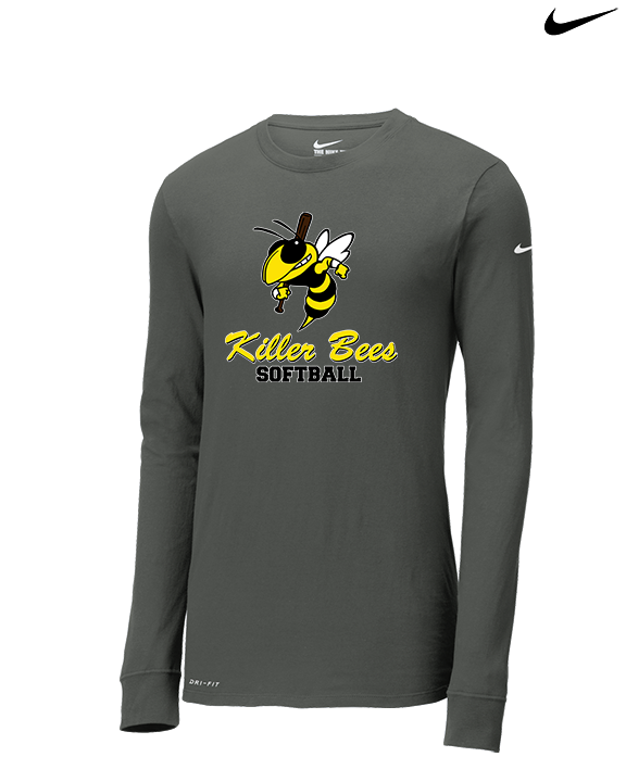 Killer Bees Softball Shadow - Mens Nike Longsleeve