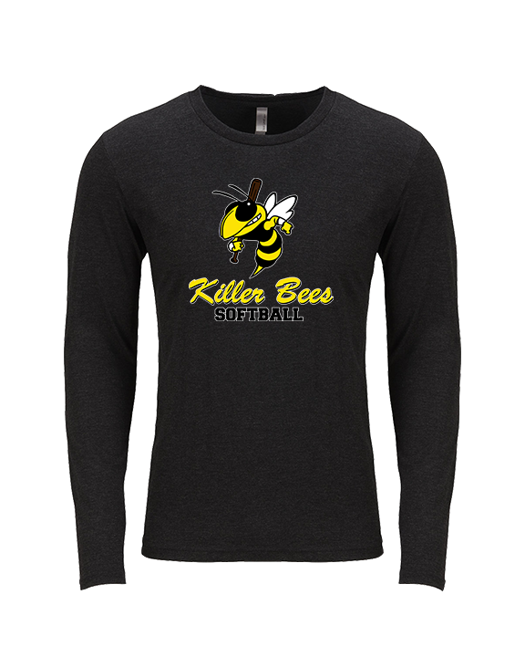 Killer Bees Softball Shadow - Tri-Blend Long Sleeve