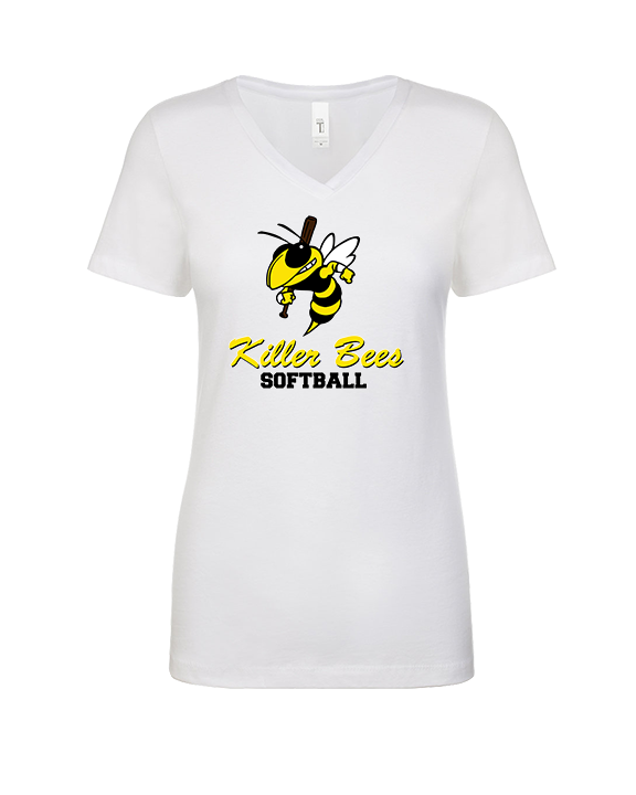 Killer Bees Softball Shadow - Womens Vneck
