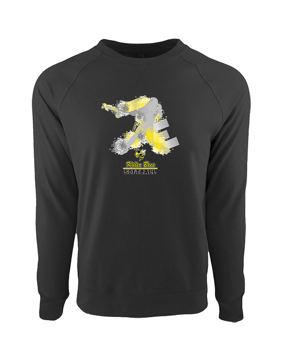 Killer Bees Softball Swing - Crewneck Sweatshirt
