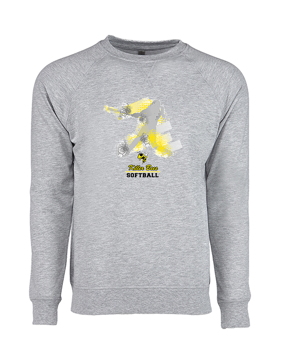 Killer Bees Softball Swing - Crewneck Sweatshirt