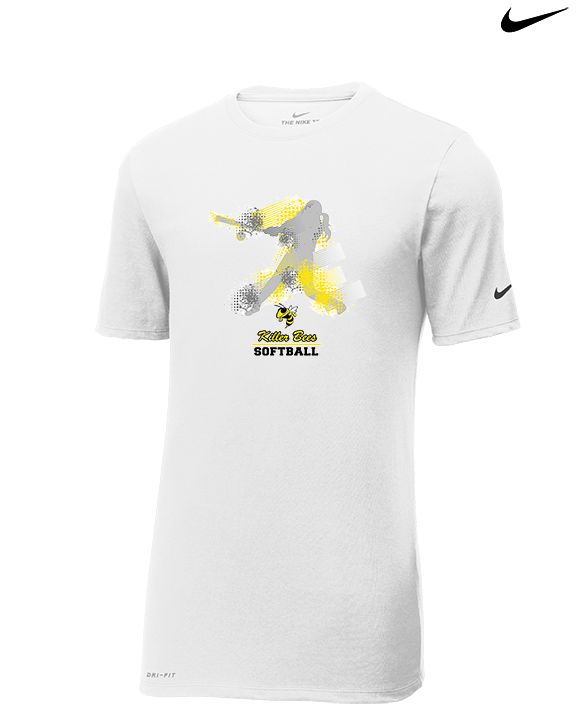 Killer Bees Softball Swing - Mens Nike Cotton Poly Tee